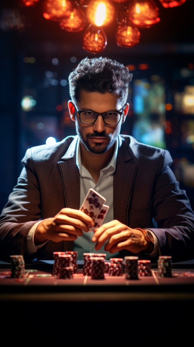 Live dealer studio at hobiqq Mesin Arcade with multi-camera setup
